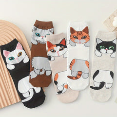 Girls Kids Cat Pattern Socks Casual Sport Children s Socks