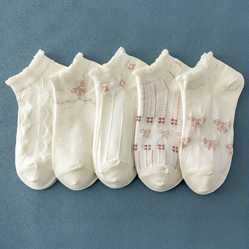 5pairs Sweet Texture Socks Pack Women's Socks