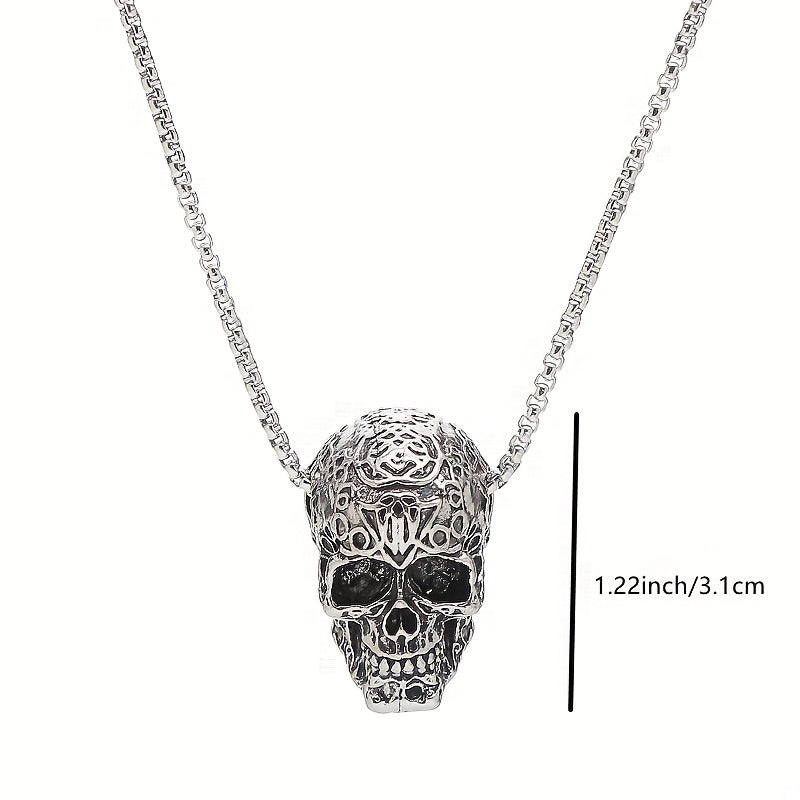 Skull Pendant Alloy Necklace for Girls Boys Teen