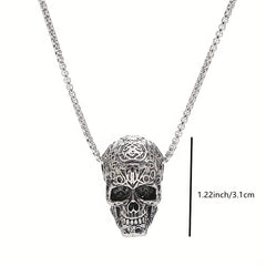 Skull Pendant Alloy Necklace for Girls Boys Teen