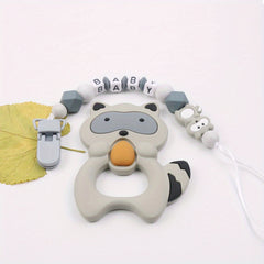 2pcs Baby Silicone Pacifier Clip Teether Set - Pacifier Chain