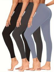 3Pcs High Waist Yoga Pants Tummy Control Slimming Leggings Women's Activewear