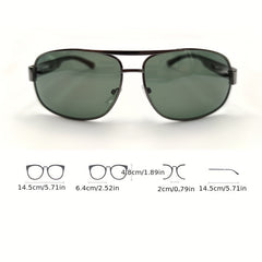 Men's Polarized Sunglasses with Metal Frame and UV400 Lenses