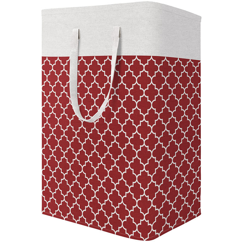 Large Capacity Dirty Clothes Basket Cotton Linen Fabric Toy Storage
