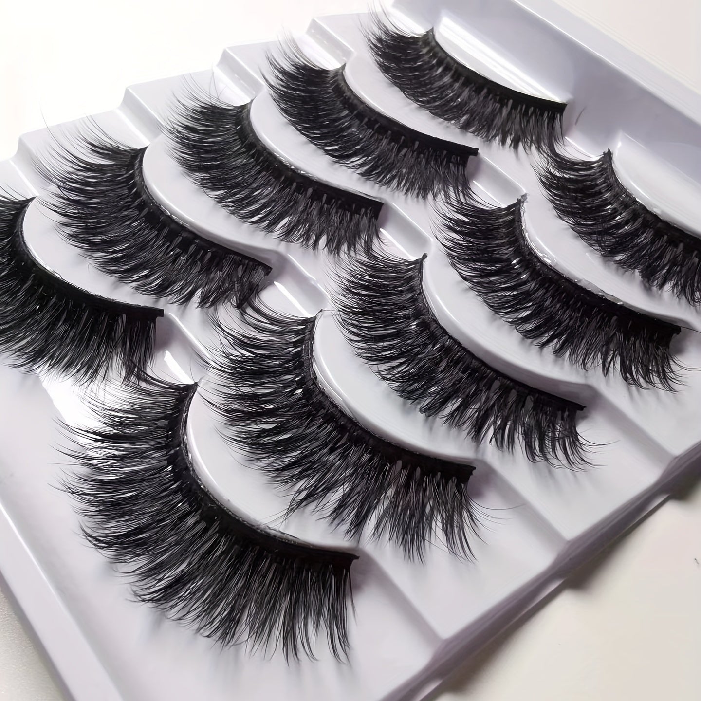 5 Pairs 3D Thick Curling False Eyelashes Natural Simulated Multilayer Eyelashes