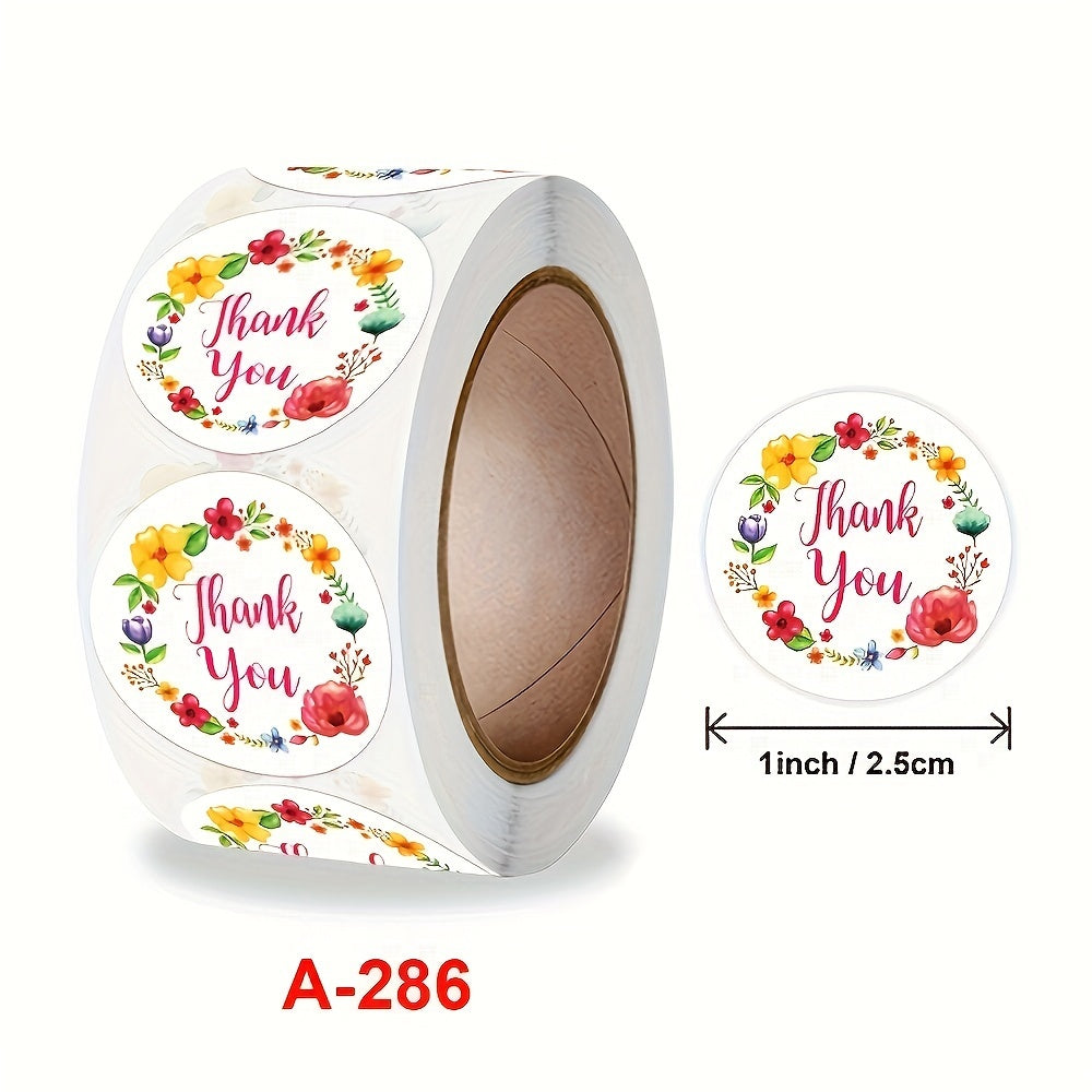 Flower Thank You Sticker Label Wedding Party 500 Pieces