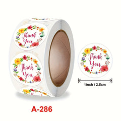 Flower Thank You Sticker Label Wedding Party 500 Pieces