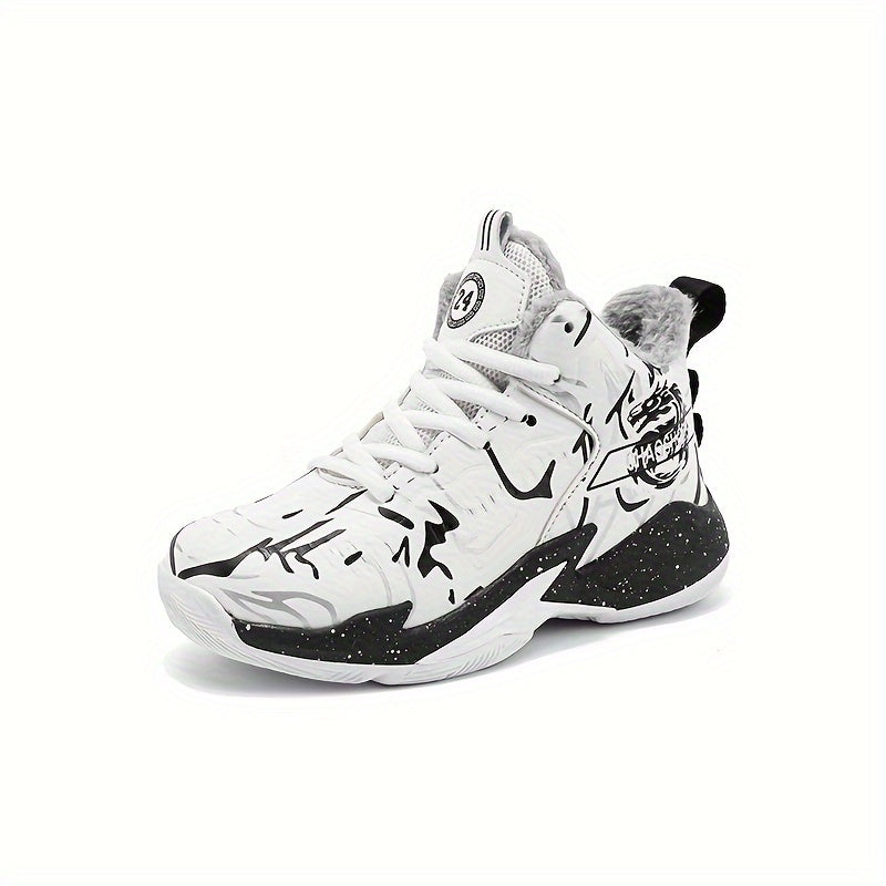Kids' High Top Basketball Shoes Non Slip Sneakers