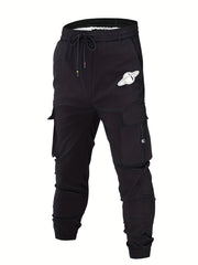 Eagle Pattern Casual Cotton Slightly Stretch Men s Cargo Pants