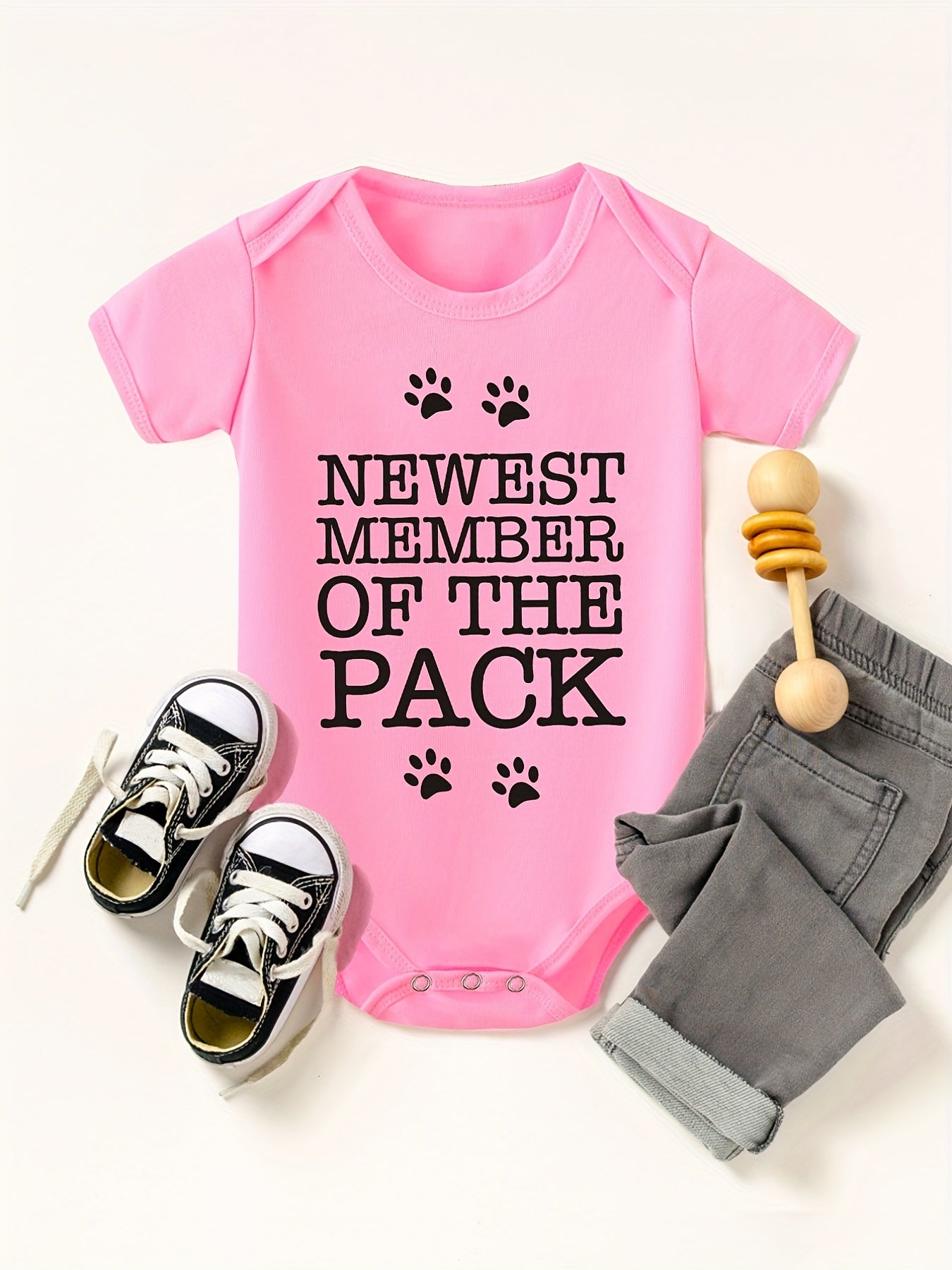 Baby Member Of The Pack Onesie, Short Sleeve Casual Wear