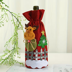Christmas Bottle Gift Bags Wine Bottle Cover Party Supplies Decorations