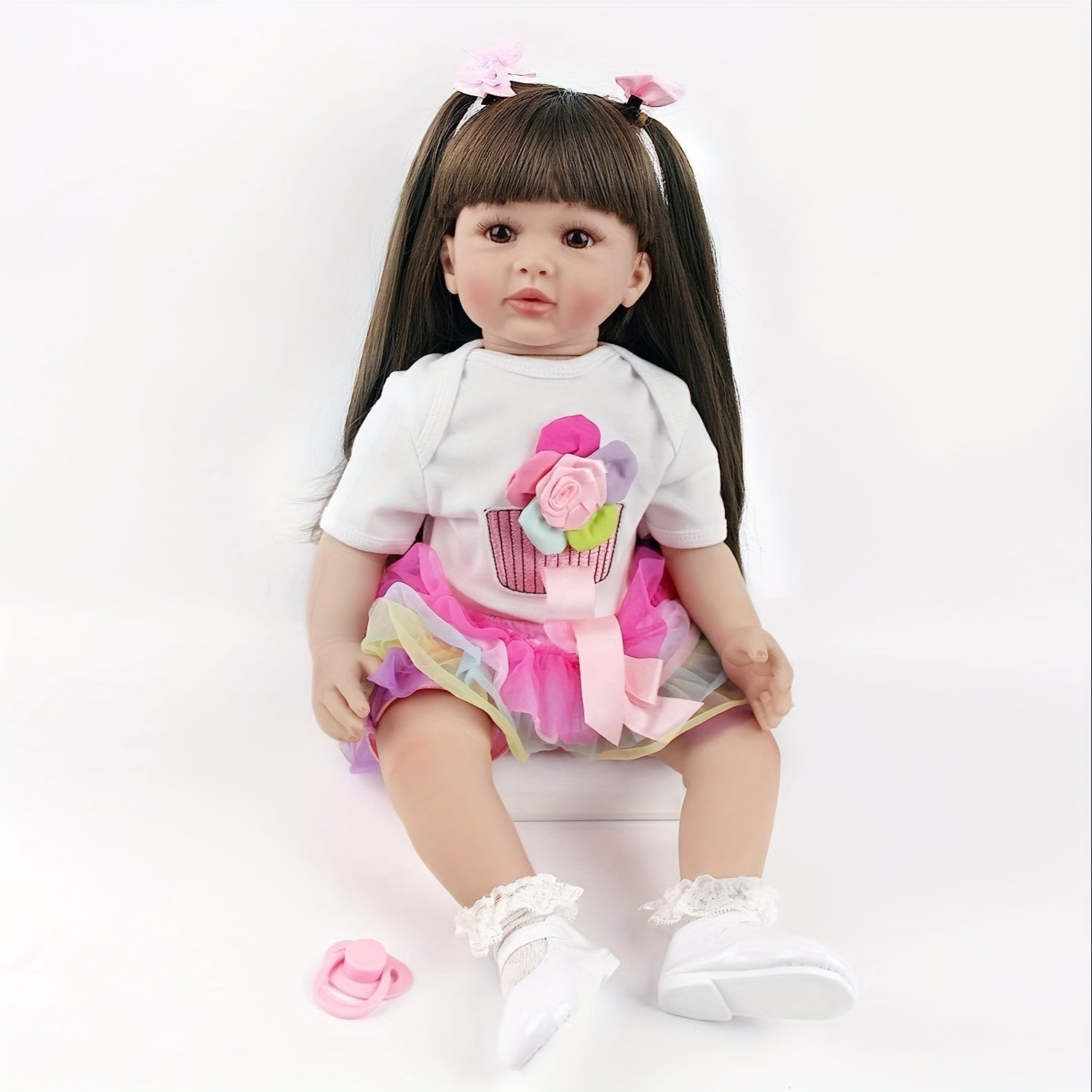 Realistic Soft Silicone Vinyl Simulative Baby Reborn Dolls Birthday Gift Toys