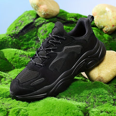 Men's Chunky Lace-Up Sneakers Athletic Shoes Breathable & Wear-Resistant