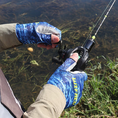 Anti slip Fishing Gloves Fingerless Gloves For Fishing Biking Camping