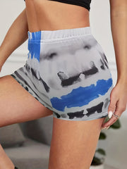 Random Print High Waist Casual Shorts