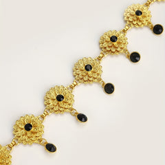 Flower Crystal Waist Strap Tassel Chain Waist Jewelry