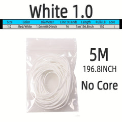 5m 196in 85in Red Braided Fishing Line 16 Strands PE Fishing Line