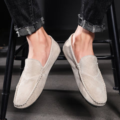 Men's Customizable Loafer Shoes Stitching Durable Slip On Moccasins