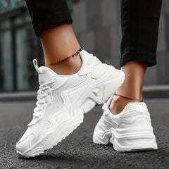 Women's Breathable Mesh Sneakers Low Top Lace Up Shoes