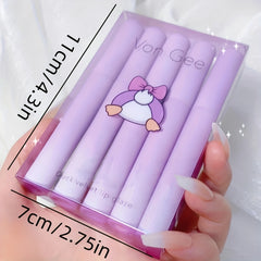 Waterproof Lip Tint Set Matte Lipstick Gloss 5pc Makeup