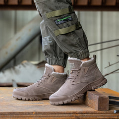 Men's Puncture Proof Safety Shoes Insulated Fleece Sneakers