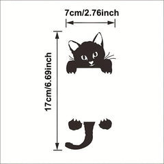 5pcs Cat Wall Sticker Lamp Switch Decorative Decal Art Mural