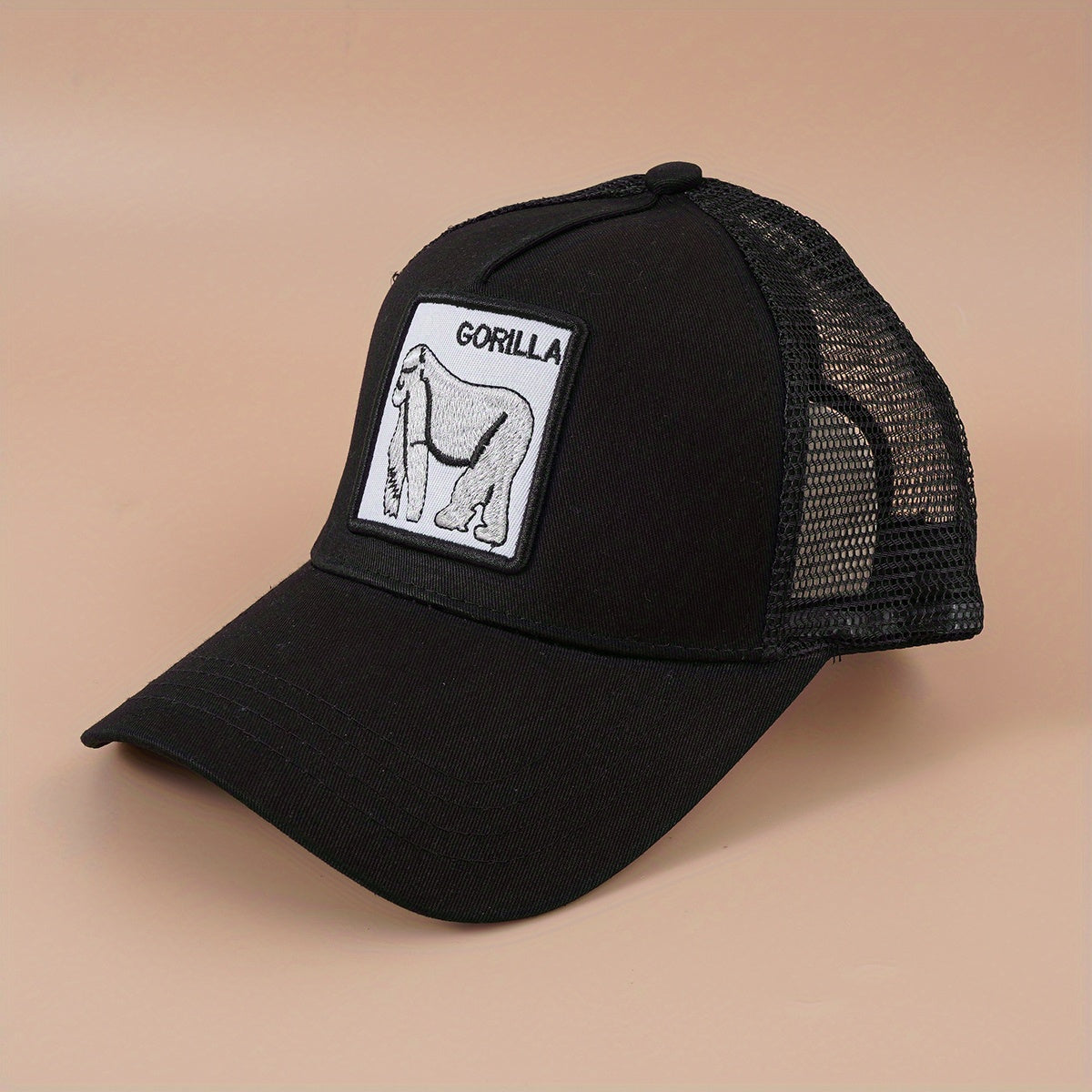 Animal Patch Baseball Cap Mesh Trucker Hat Sunscreen Dad Hats