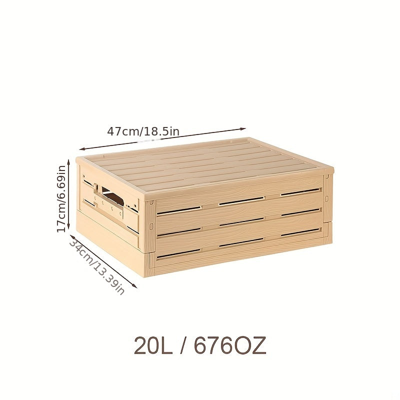 Stylish Wood Grain Foldable Storage Box