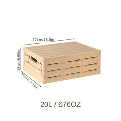Stylish Wood Grain Foldable Storage Box