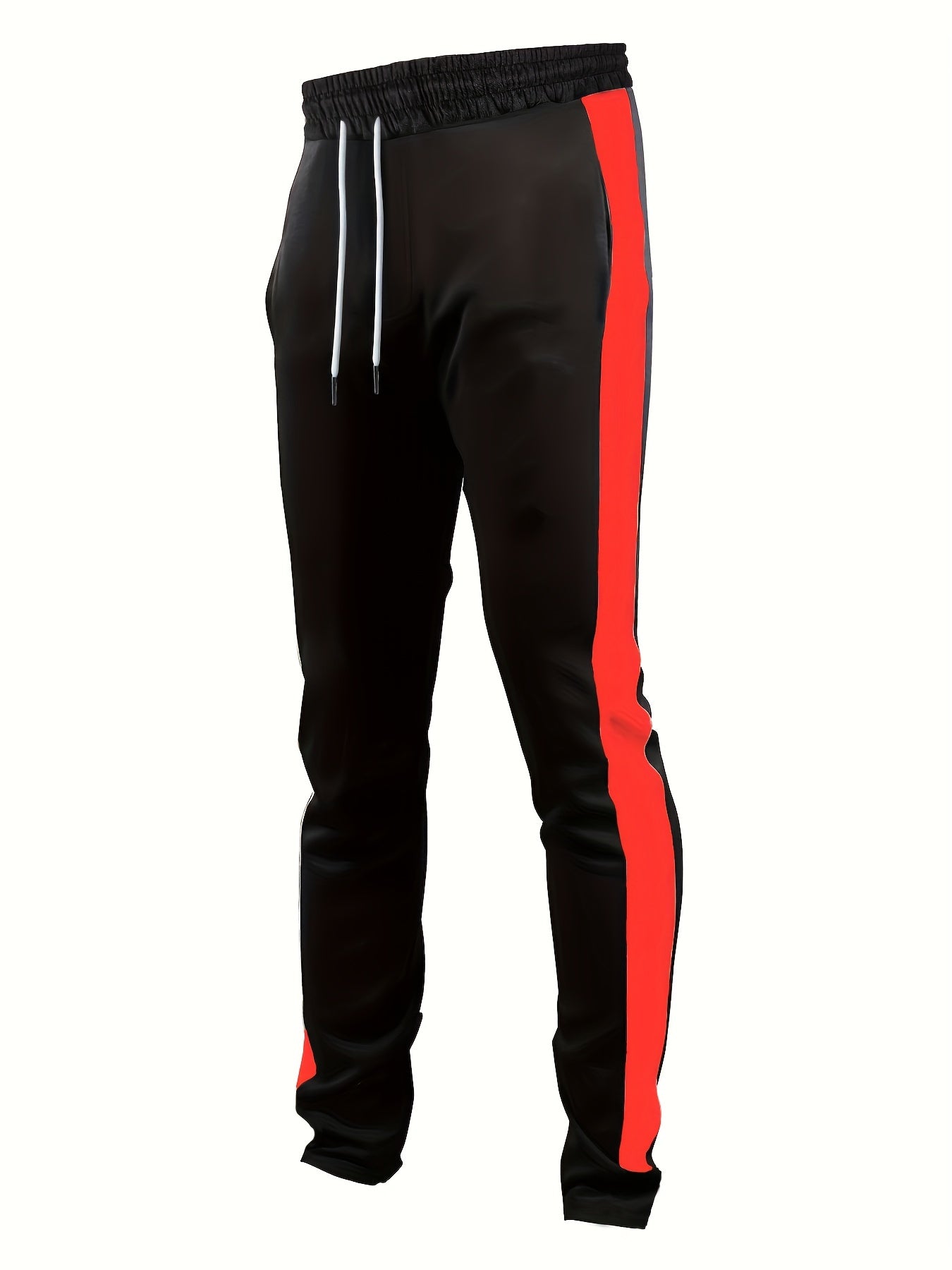Side Patchwork Vertical Block Men s Drawstring Sweatpants