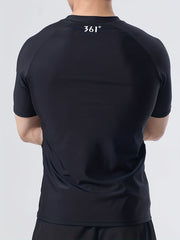 Men's Nylon Swimwear Short Sleeve T-shirt Sun Protection