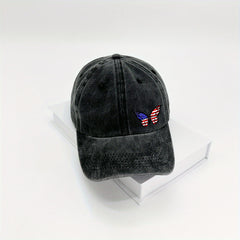 Butterfly Baseball Cap Distressed Cotton Dad Hat