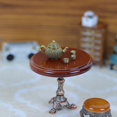 1pc Doll House Accessory Mini Retro Furniture Square Table Toy Decor