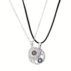 Sun Moon Necklace Magnetic Chain Jewelry Gift For Girls
