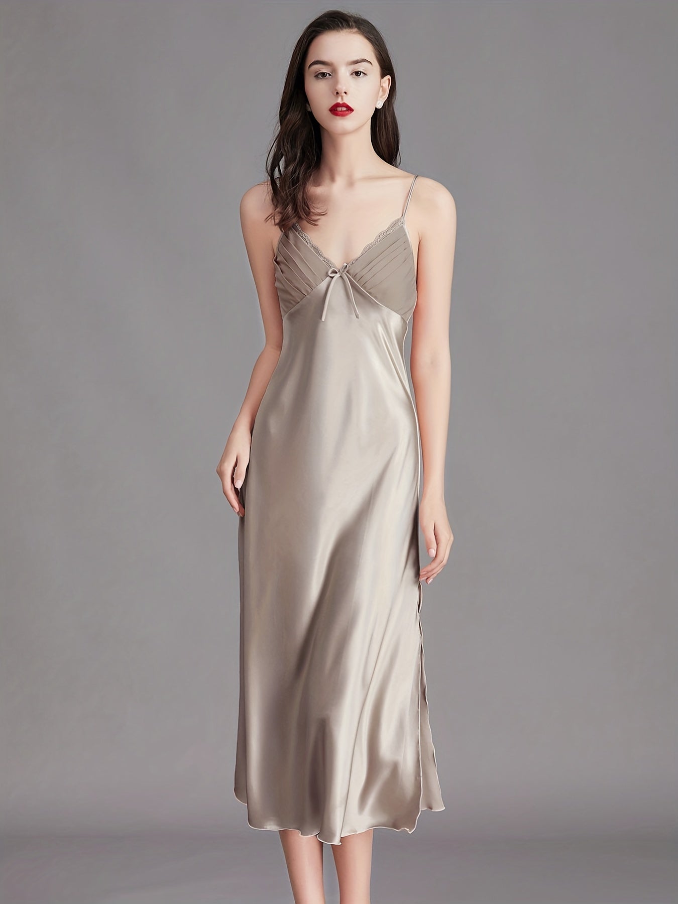 Satin Cami Night Dress - Women's Sleepwear