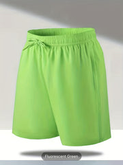 Men's Breathable Quick Dry Shorts With Pockets Drawstring Waist