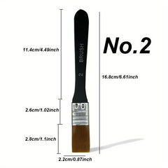 Wooden Handle Nylon Hair Artist Brush Watercolor Acrylic Art Supplies