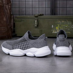 Men's Striped Knitted Slip On Sock Shoes