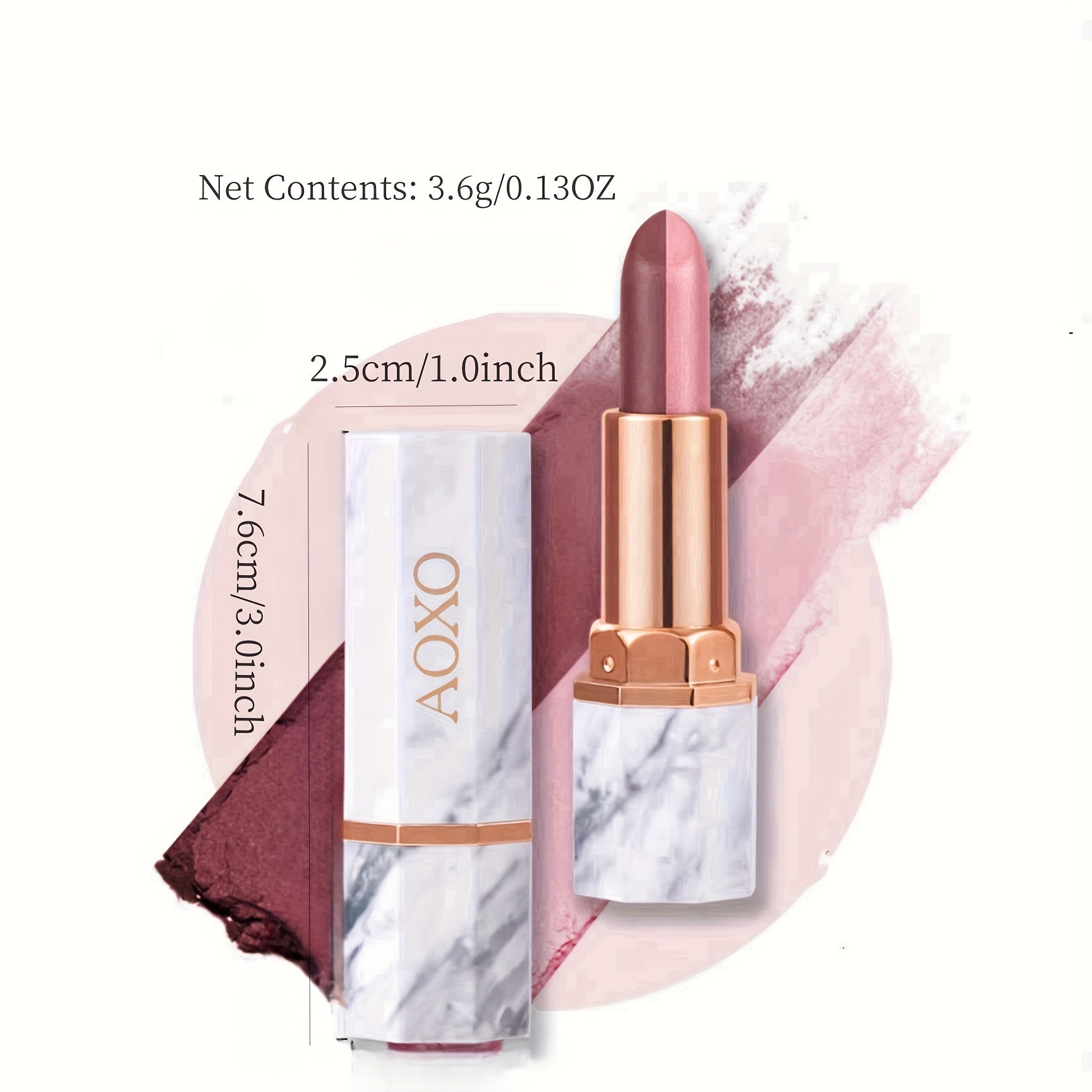 Two Tone Shimmer Eyeshadow Stick Brown Orange Natural Eye Makeup