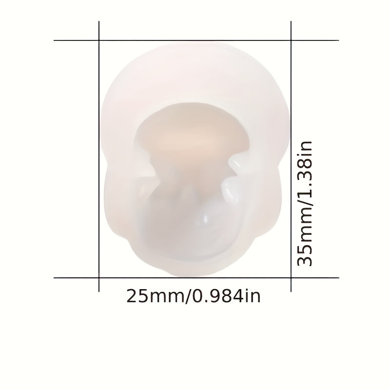 Skull Head Key Chain Resin Silicone Mold DIY Bracelet Halloween Pendant
