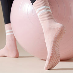Silicone Yoga Socks Non Slip Striped Sports Socks With Grips