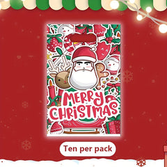 10pcs Christmas Gift Bags Cartoon Pearl Film Halloween Christmas Eve