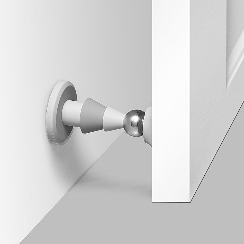 Magnetic Door Stopper for Secure & Mute Collisions, Punch Holder Included