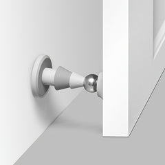 Magnetic Door Stopper for Secure & Mute Collisions, Punch Holder Included
