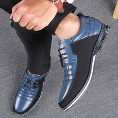 Men's Plaid Derby Shoes Classic Style Business Wear Non Slip