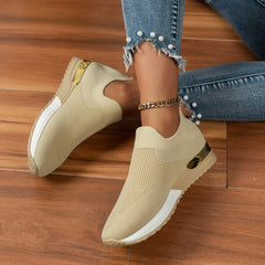 Women's Knitted Sock Shoes Low Top Slip On Walking Shoes
