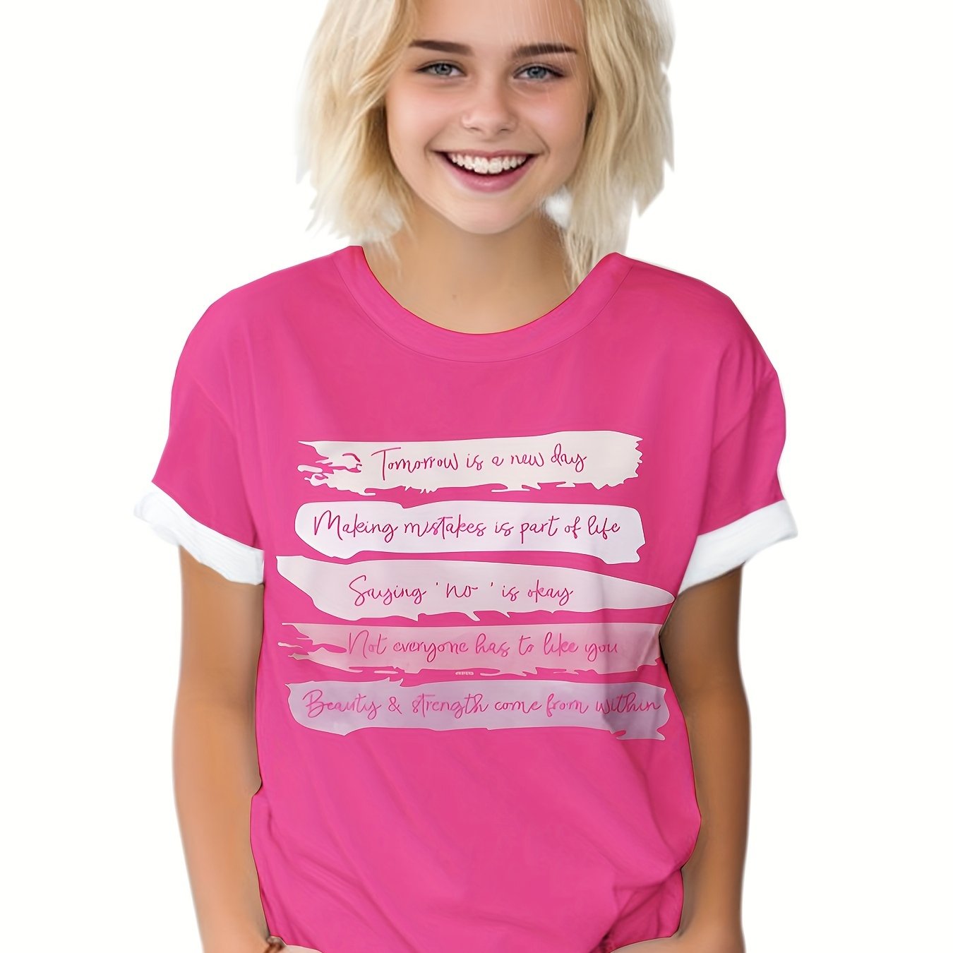 Kids Letter Graphic Short Sleeve T-shirt Summer Sports Clothes