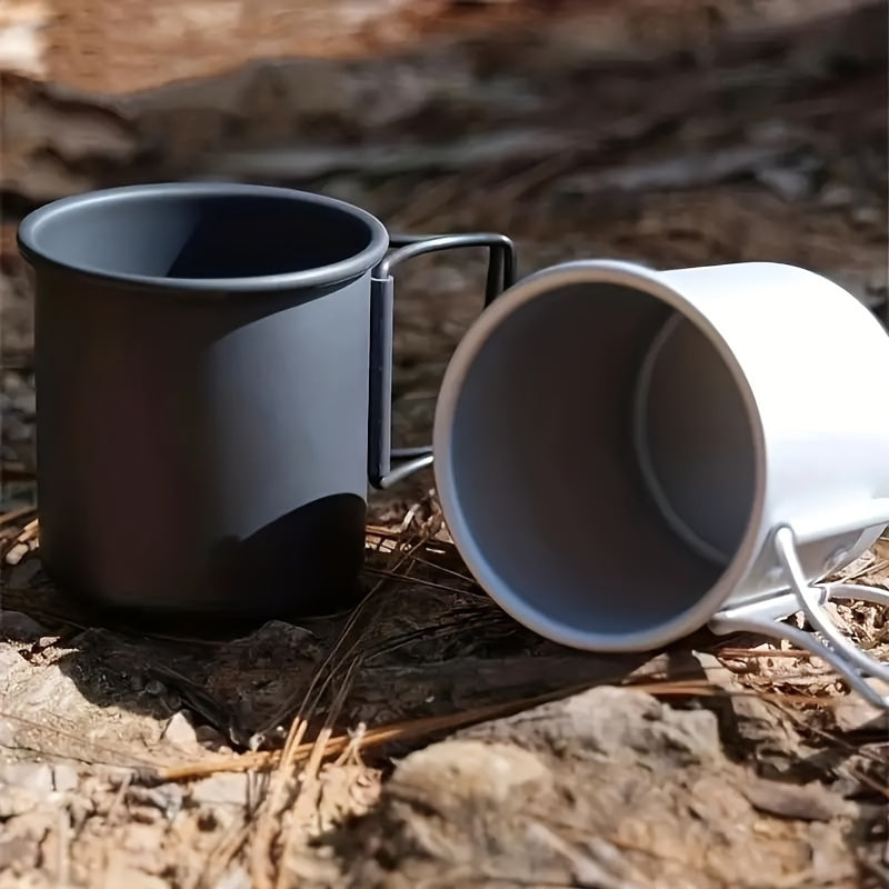 Portable Folding Aluminum Water Cup for Camping Picnic Hiking