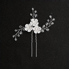 Crystal Flower Beaded Hairpin Bridal Wedding Party Favor Decorations