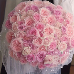 Pearl Yarn Flower Packaging Fairy Yarn With Pearl Bouquet Flower Wrapping